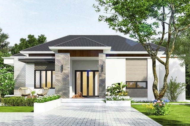 Thiết kế nhà cấp 4 mái Thái đẹp - ld house